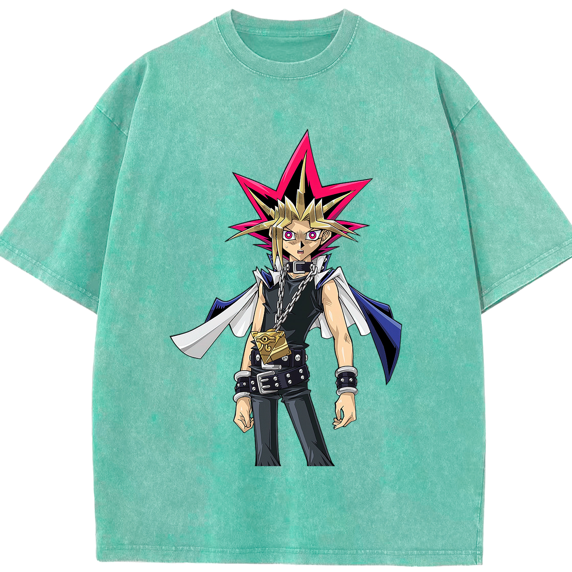 （画像用） 遊☆戯☆王 Yu-Gi-Oh! 綿100% ヴィンテージ風 半袖Tシャツ（フロントプリント）